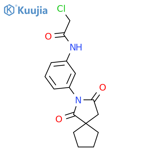 2-Chloro-N-[3-(1,3-dioxo-2-azaspiro[4.4]nonan-2-yl)phenyl]acetamide structure