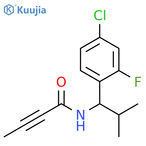 N-[1-(4-Chloro-2-fluorophenyl)-2-methylpropyl]-2-butynamide structure