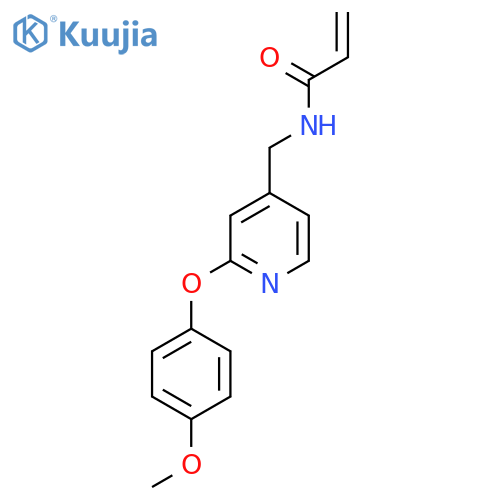 N-{[2-(4-methoxyphenoxy)pyridin-4-yl]methyl}prop-2-enamide structure