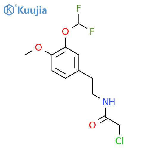 2-chloro-N-{2-3-(difluoromethoxy)-4-methoxyphenylethyl}acetamide structure