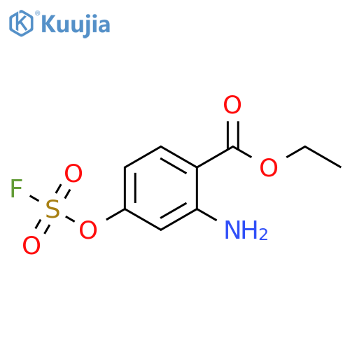 Benzoic acid, 2-amino-4-[(fluorosulfonyl)oxy]-, ethyl ester structure