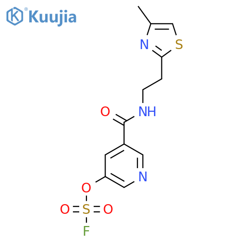 5-{[2-(4-Methyl-1,3-thiazol-2-yl)ethyl]carbamoyl}pyridin-3-yl sulfurofluoridate structure