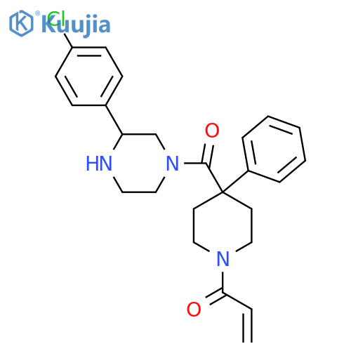 1-{4-[3-(4-Chlorophenyl)piperazine-1-carbonyl]-4-phenylpiperidin-1-yl}prop-2-en-1-one structure