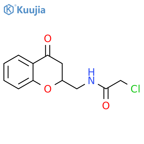 2-chloro-N-(4-oxo-3,4-dihydro-2H-1-benzopyran-2-yl)methylacetamide structure
