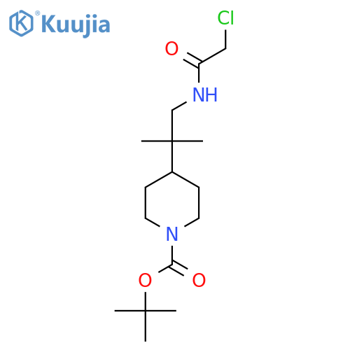 tert-butyl 4-1-(2-chloroacetamido)-2-methylpropan-2-ylpiperidine-1-carboxylate structure