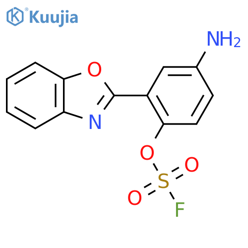 4-Amino-2-(1,3-benzoxazol-2-yl)phenyl sulfurofluoridate structure