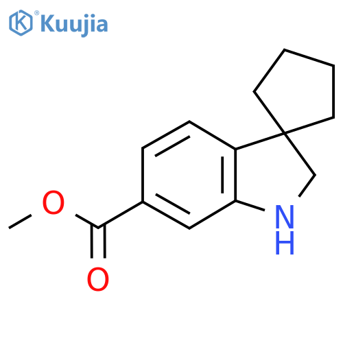 Methyl 1',2'-dihydrospiro[cyclopentane-1,3'-indole]-6'-carboxylate structure