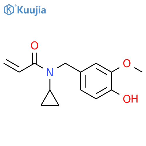 N-cyclopropyl-N-(4-hydroxy-3-methoxyphenyl)methylprop-2-enamide structure