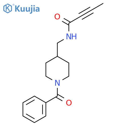 N-[(1-Benzoylpiperidin-4-yl)methyl]but-2-ynamide structure
