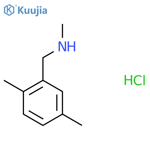 1-(2,5-Dimethylphenyl)-N-methylmethanamine;hydrochloride structure