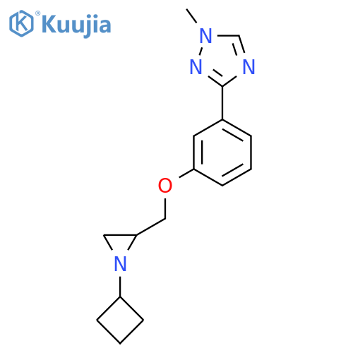 3-[3-[(1-Cyclobutylaziridin-2-yl)methoxy]phenyl]-1-methyl-1,2,4-triazole structure