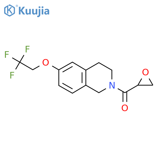 2-(Oxirane-2-carbonyl)-6-(2,2,2-trifluoroethoxy)-1,2,3,4-tetrahydroisoquinoline structure