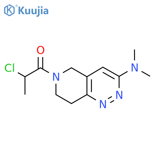 2-Chloro-1-[3-(dimethylamino)-7,8-dihydro-5H-pyrido[4,3-c]pyridazin-6-yl]propan-1-one structure