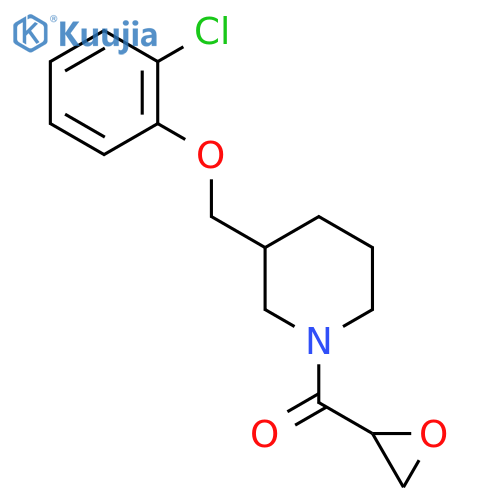 3-[(2-Chlorophenoxy)methyl]-1-(oxirane-2-carbonyl)piperidine structure