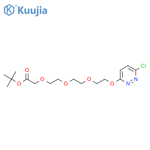 Tert-butyl 2-[2-[2-[2-(6-chloropyridazin-3-yl)oxyethoxy]ethoxy]ethoxy]acetate structure