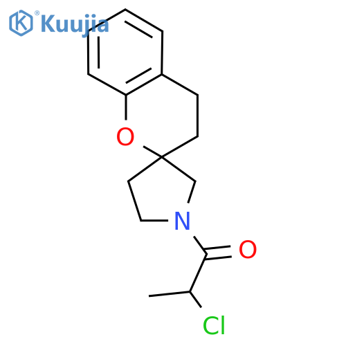 2-Chloro-1-spiro[3,4-dihydrochromene-2,3'-pyrrolidine]-1'-ylpropan-1-one structure