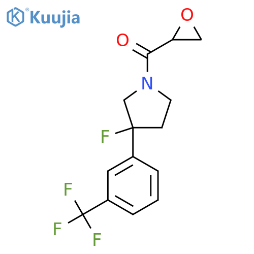 3-Fluoro-1-(oxirane-2-carbonyl)-3-[3-(trifluoromethyl)phenyl]pyrrolidine structure