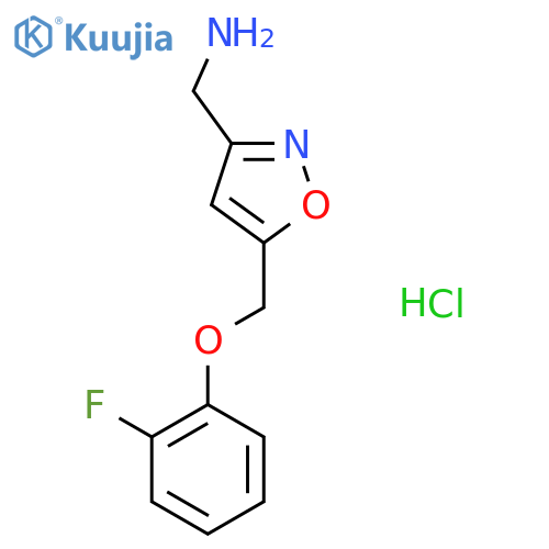 [5-[(2-Fluorophenoxy)methyl]-1,2-oxazol-3-yl]methanamine;hydrochloride structure