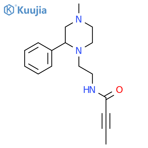 N-[2-(4-Methyl-2-phenylpiperazin-1-yl)ethyl]but-2-ynamide structure