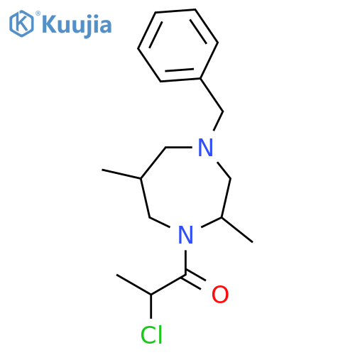 1-(4-Benzyl-2,6-dimethyl-1,4-diazepan-1-yl)-2-chloropropan-1-one structure