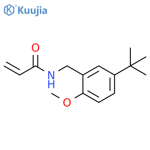 N-(5-tert-butyl-2-methoxyphenyl)methylprop-2-enamide structure