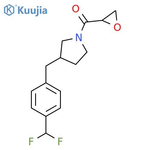 3-{[4-(Difluoromethyl)phenyl]methyl}-1-(oxirane-2-carbonyl)pyrrolidine structure