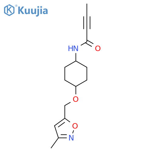 N-{4-[(3-methyl-1,2-oxazol-5-yl)methoxy]cyclohexyl}but-2-ynamide structure