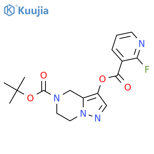 5-(tert-butoxy)carbonyl-4H,5H,6H,7H-pyrazolo1,5-apyrazin-3-yl 2-fluoropyridine-3-carboxylate structure