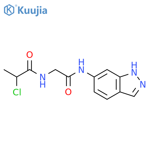 2-chloro-N-{[(2H-indazol-6-yl)carbamoyl]methyl}propanamide structure