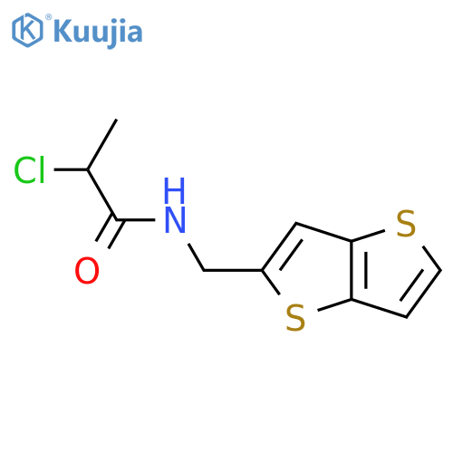 2-Chloro-N-(thieno[3,2-b]thiophen-5-ylmethyl)propanamide structure