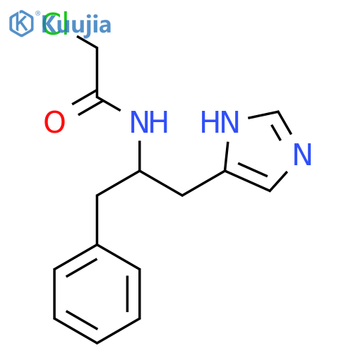 2-chloro-N-[1-(1H-imidazol-4-yl)-3-phenylpropan-2-yl]acetamide structure