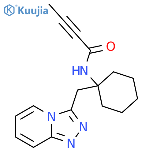 N-[1-([1,2,4]Triazolo[4,3-a]pyridin-3-ylmethyl)cyclohexyl]but-2-ynamide structure