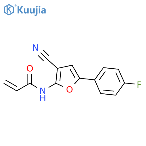 N-3-cyano-5-(4-fluorophenyl)furan-2-ylprop-2-enamide structure