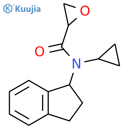 N-Cyclopropyl-N-(2,3-dihydro-1H-inden-1-yl)oxirane-2-carboxamide structure