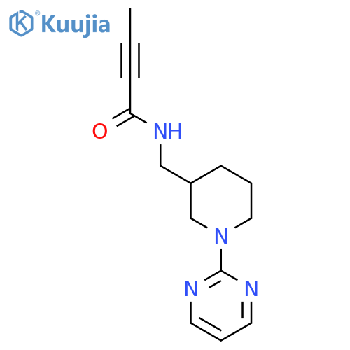 N-{1-(pyrimidin-2-yl)piperidin-3-ylmethyl}but-2-ynamide structure