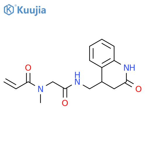 N-Methyl-N-[2-oxo-2-[[(1,2,3,4-tetrahydro-2-oxo-4-quinolinyl)methyl]amino]ethyl]-2-propenamide structure