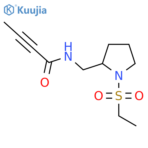 N-[(1-Ethylsulfonylpyrrolidin-2-yl)methyl]but-2-ynamide structure