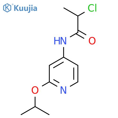 2-Chloro-N-(2-propan-2-yloxypyridin-4-yl)propanamide structure