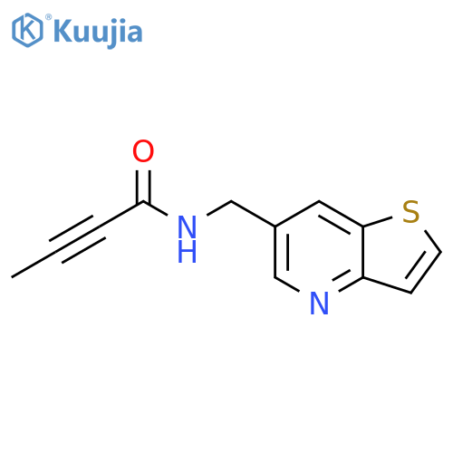 N-({thieno3,2-bpyridin-6-yl}methyl)but-2-ynamide structure