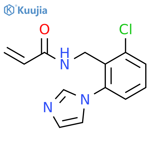 N-[[2-Chloro-6-(1H-imidazol-1-yl)phenyl]methyl]-2-propenamide structure