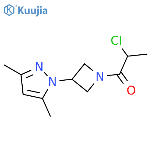 2-Chloro-1-[3-(3,5-dimethylpyrazol-1-yl)azetidin-1-yl]propan-1-one structure