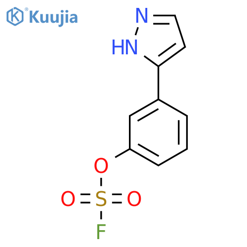 3-(1H-pyrazol-3-yl)phenyl sulfurofluoridate structure