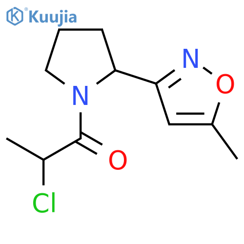 2-Chloro-1-[2-(5-methyl-1,2-oxazol-3-yl)pyrrolidin-1-yl]propan-1-one structure