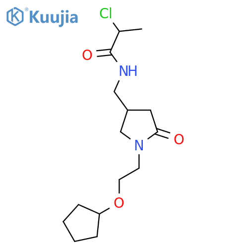 2-Chloro-N-[[1-(2-cyclopentyloxyethyl)-5-oxopyrrolidin-3-yl]methyl]propanamide structure