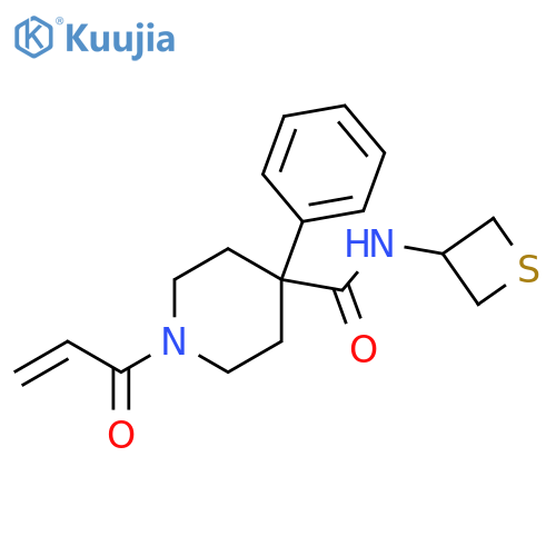 1-(1-Oxo-2-propen-1-yl)-4-phenyl-N-3-thietanyl-4-piperidinecarboxamide structure