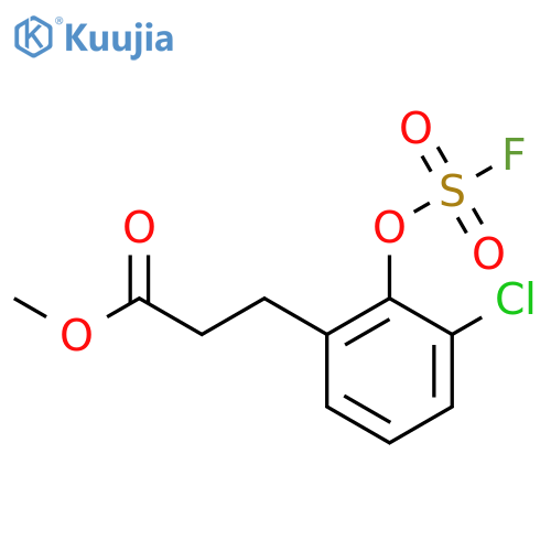 Methyl 3-{3-chloro-2-[(fluorosulfonyl)oxy]phenyl}propanoate structure