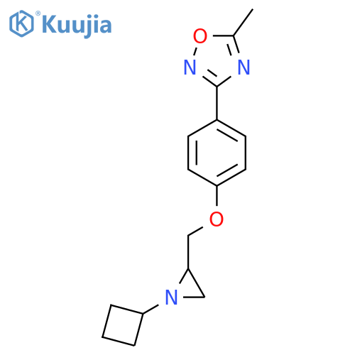 3-[4-[(1-Cyclobutylaziridin-2-yl)methoxy]phenyl]-5-methyl-1,2,4-oxadiazole structure
