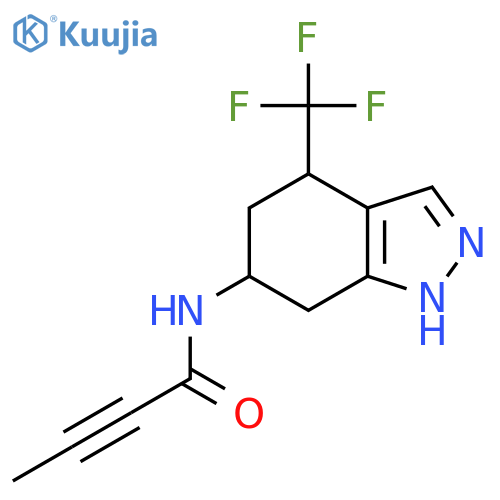 N-[4-(Trifluoromethyl)-4,5,6,7-tetrahydro-1H-indazol-6-yl]but-2-ynamide structure