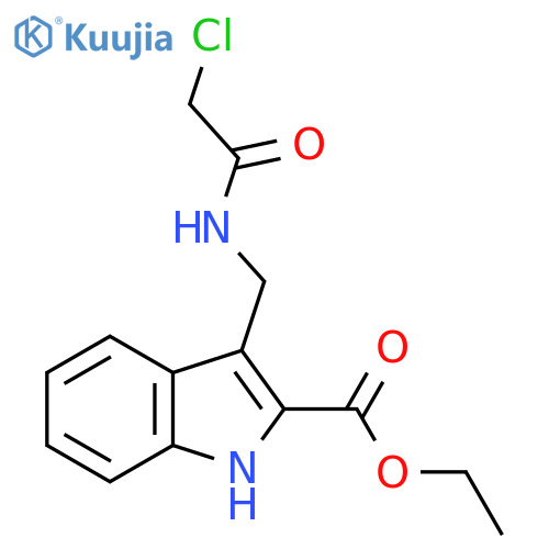 ethyl 3-[(2-chloroacetamido)methyl]-1H-indole-2-carboxylate structure