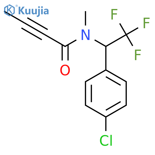 N-[1-(4-chlorophenyl)-2,2,2-trifluoroethyl]-N-methylbut-2-ynamide structure